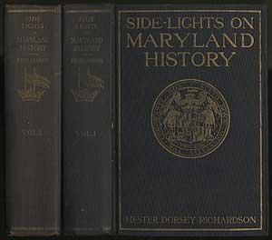 Cover of Side Lights on Maryland History, a historical book featured on Colonial Lords page